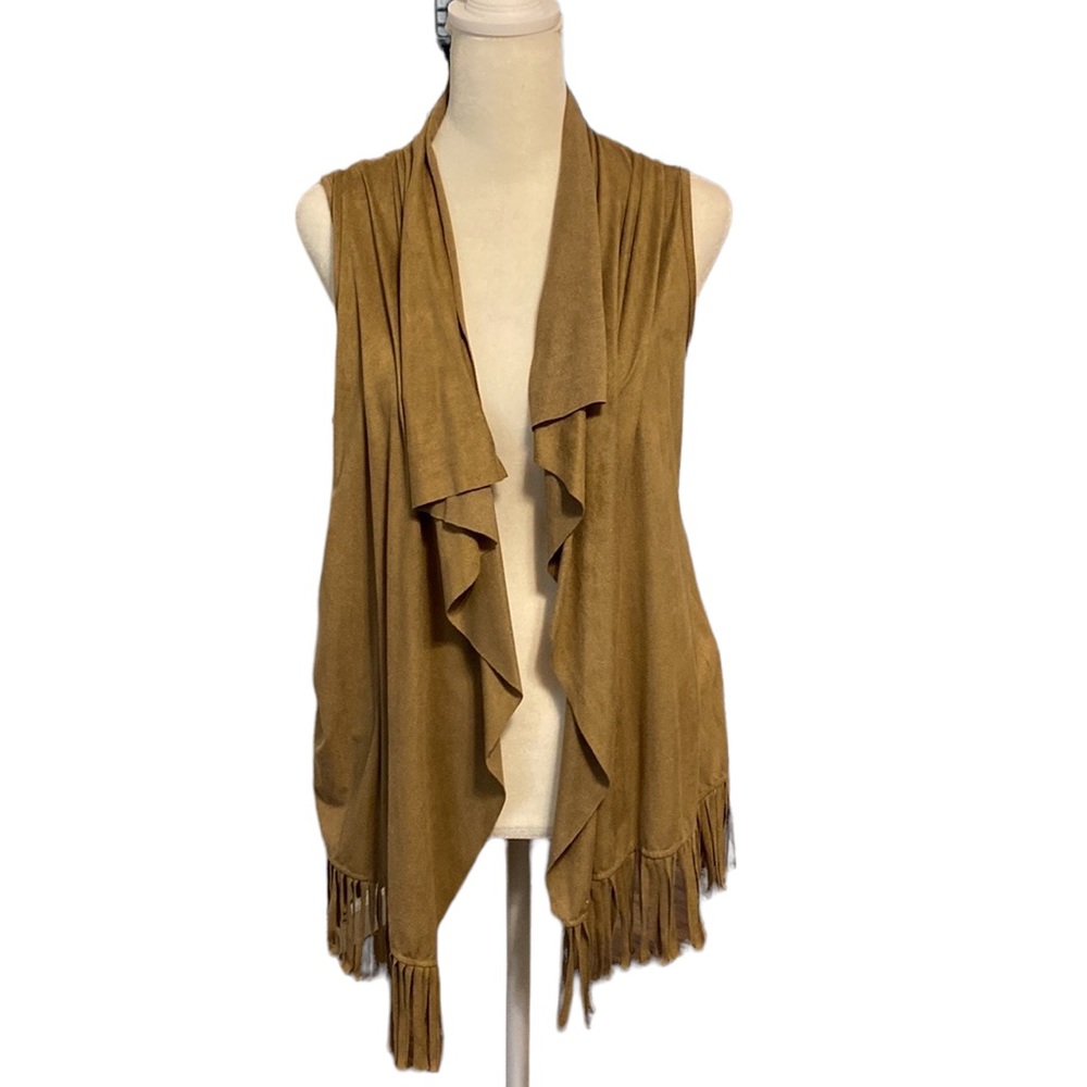 Fringe Faux suede vest